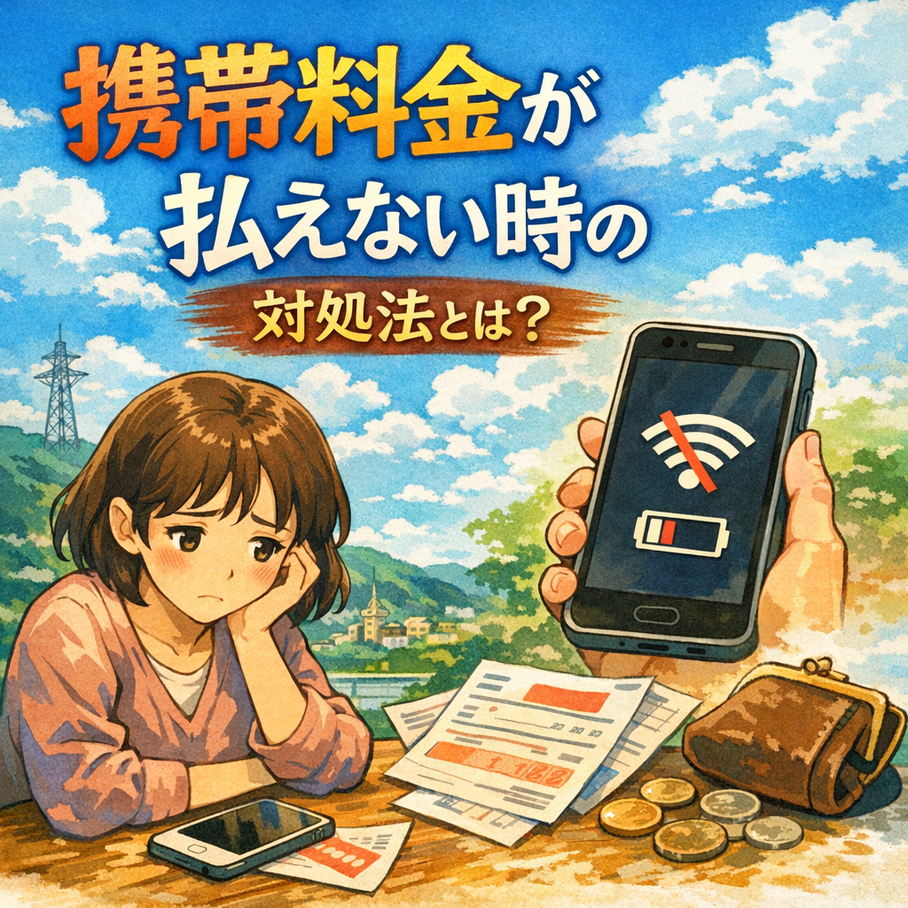 携帯料金が払えない時の対処法とは?
