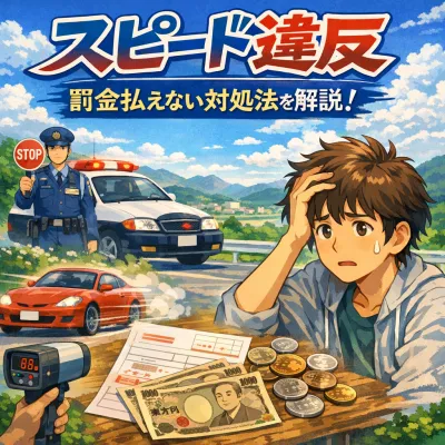 スピード違反 罰金払えない対処法を解説？