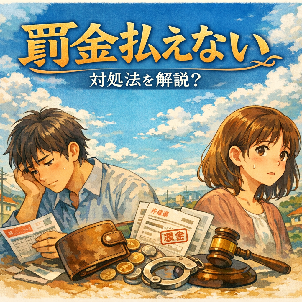 罰金払えない、対処法を解説?
