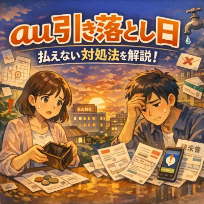 au 引き落とし日払えない対処法を解説？