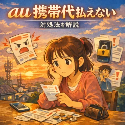 au 携帯代払えない、対処法を解説？