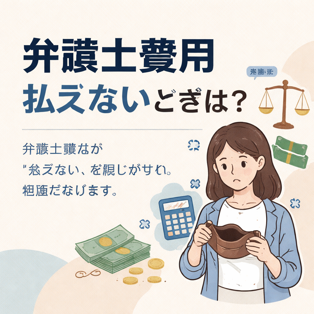 弁護士費用が「払えない」と感じやすい理由があります